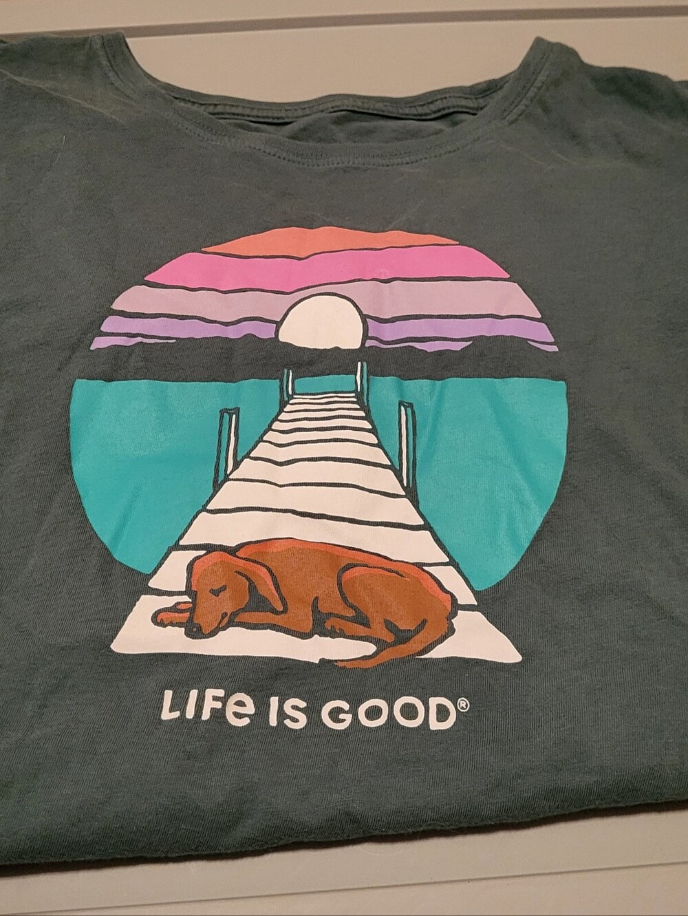 Life Is Good Dockside Dog Tshirt - Picture 2 of 5